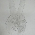 2025年9月2日(火)「自分の手の像」「キャンバスに描く」