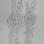 2025年9月3日(水)「自分の手の像」「キャンバスに描く」