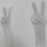 2025年9月5日(金)「自分の手の像」「キャンバスに描く」