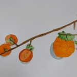 2025年9月30日(火)「自分の手の像」「柿の実の写生」