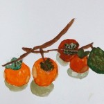 2025年10月2日(木)「自分の手の像」「柿の実の写生」