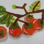 2025年10月5日(日)「自分の手の像」「柿の実の写生」